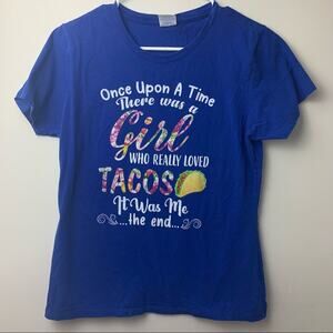 Really Love Tacos Blue Short Sleeve Shirt